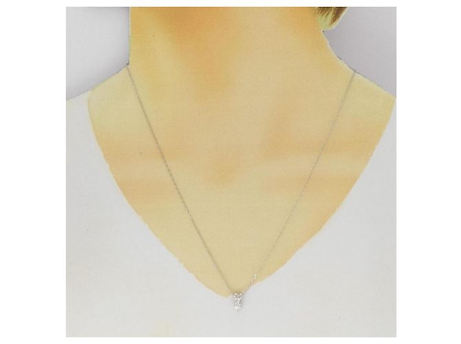 Autre Marque Collana con Diamanti Pt900/Pt850 Argento - vista 6