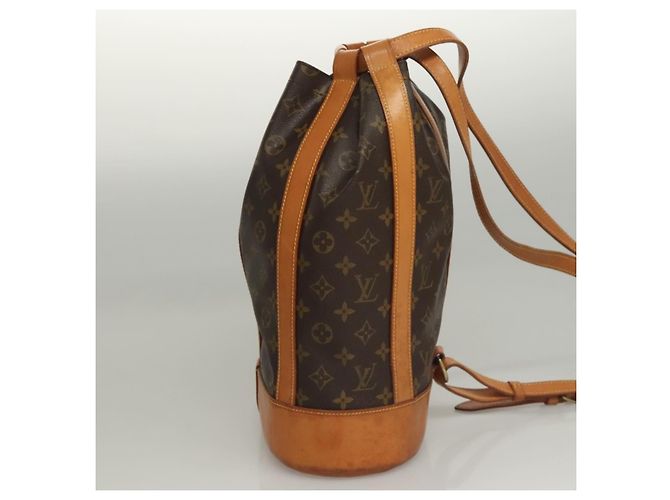 Zaino Louis Vuitton Randonnee Monogram Canvas PM Marrone - vista 3