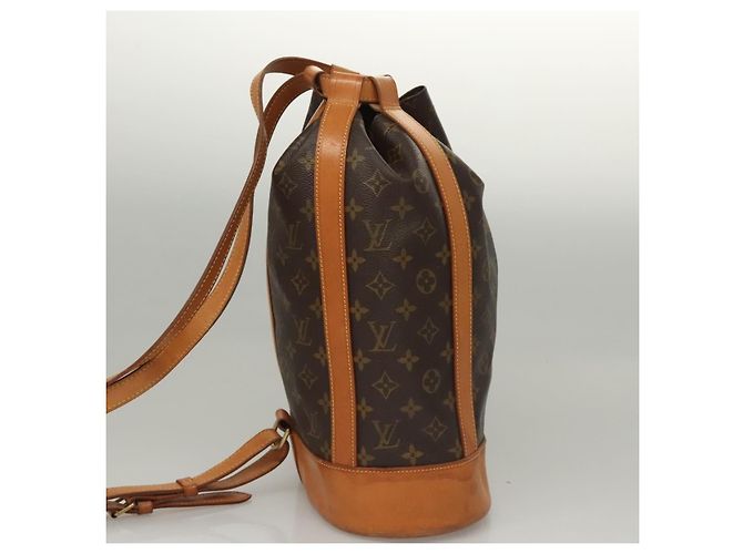Zaino Louis Vuitton Randonnee Monogram Canvas PM Marrone - vista 4