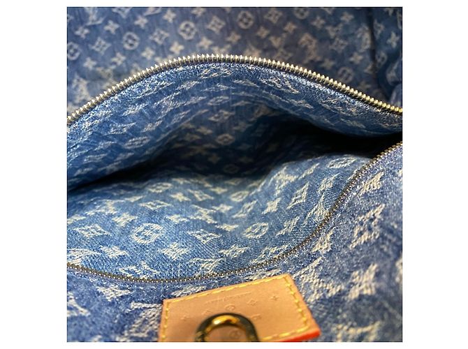Onthego Louis Vuitton Monogram Denim Tote Bag Blau - Ansicht 10