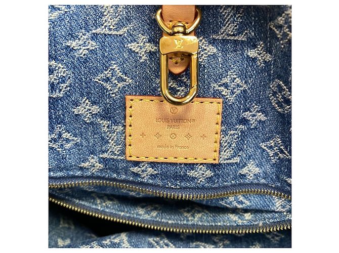 Onthego Louis Vuitton Monogram Denim Tote Bag Blau - Ansicht 12