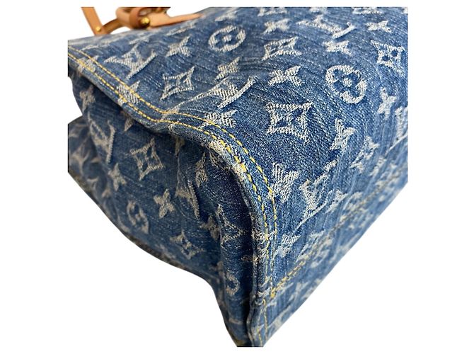 Onthego Louis Vuitton Monogram Denim Tote Bag Blau - Ansicht 5