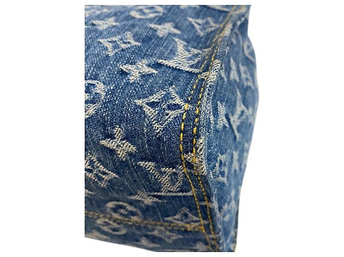 Onthego Louis Vuitton Monogram Denim Tote Bag Blau - Ansicht 6