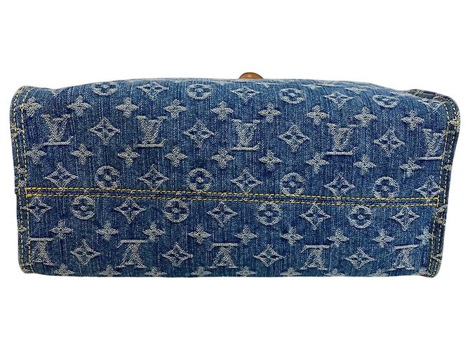 Onthego Louis Vuitton Monogram Denim Tote Bag Blau - Ansicht 7