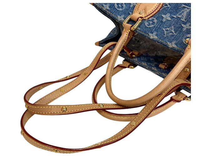 Onthego Louis Vuitton Monogram Denim Tote Bag Blau - Ansicht 8