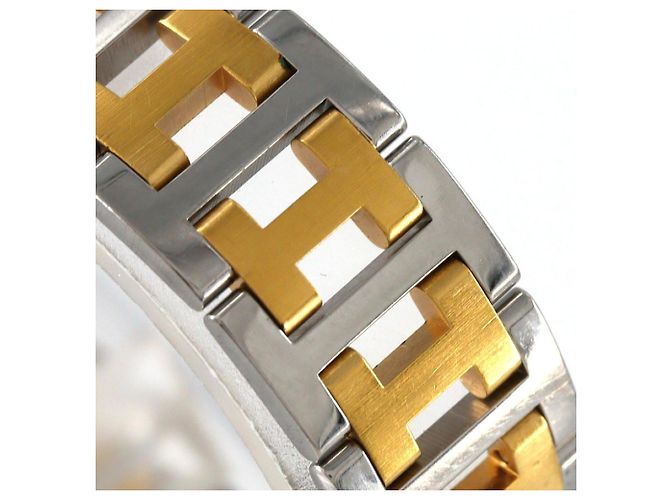 Reloj Hermès Pullman de acero inoxidable bitono y chapado en oro de cuarzo - vista 5