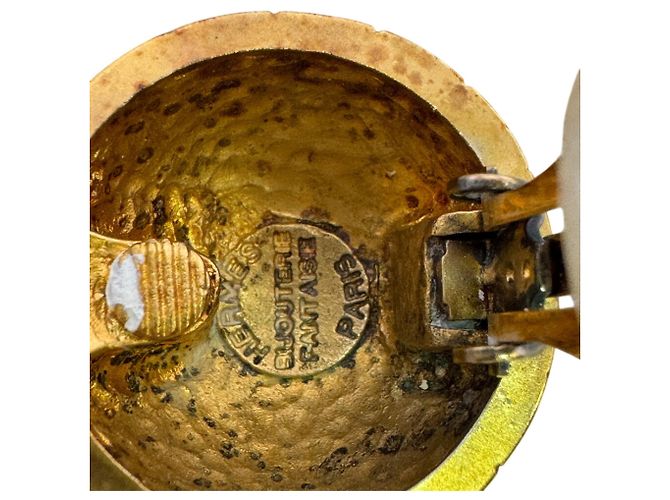 Hermès Hermes Zodiac Clip-on Globe Ohrringe Golden - Ansicht 14