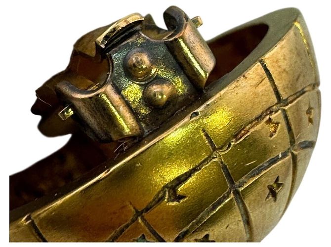 Hermès Hermes Zodiac Clip-on Globe Ohrringe Golden - Ansicht 15