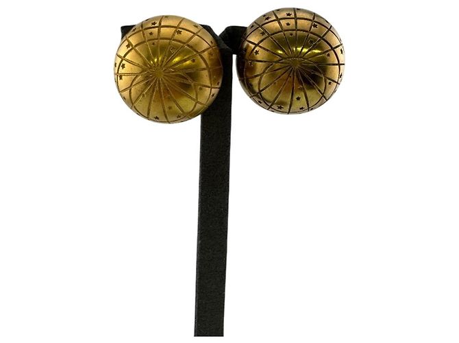 Hermès Hermes Zodiac Clip-on Globe Ohrringe Golden - Ansicht 17