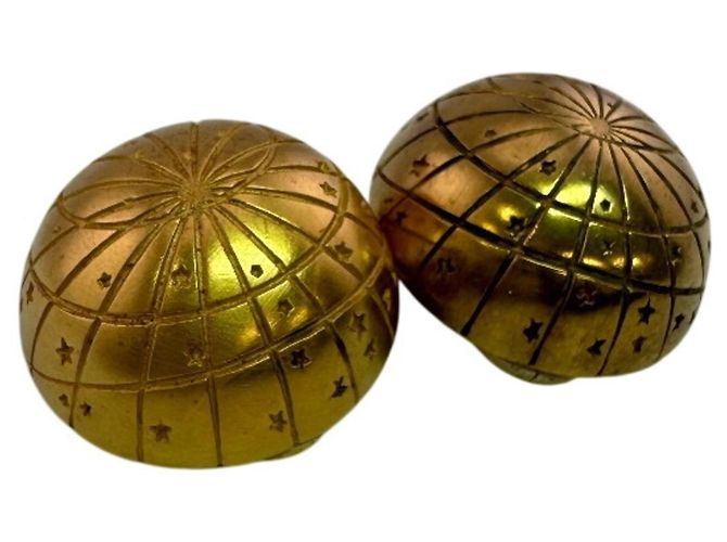 Hermès Hermes Zodiac Clip-on Globe Ohrringe Golden - Ansicht 2