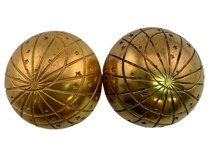 Hermès Hermes Zodiac Clip-on Globe Ohrringe Golden - Ansicht 3