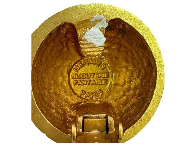 Hermès Hermes Zodiac Clip-on Globe Ohrringe Golden - Ansicht 9
