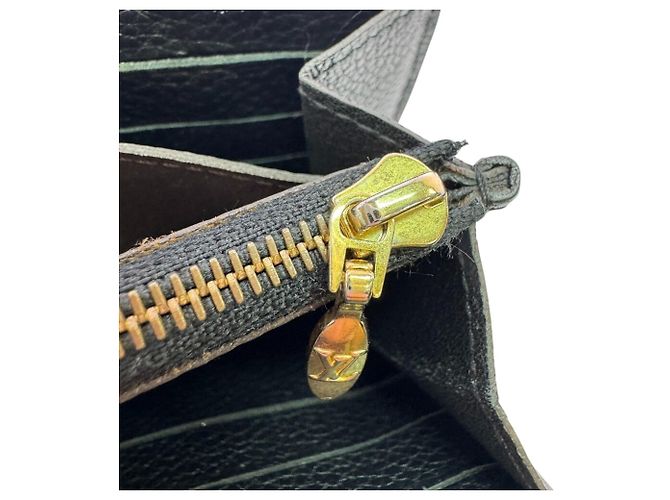 Cartera bi-fold Louis Vuitton Pallas Flap Lock Monogram Castaño Negro Monograma - vista 12