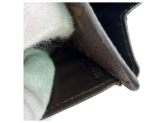 Cartera bi-fold Louis Vuitton Pallas Flap Lock Monogram Castaño Negro Monograma - vista 15