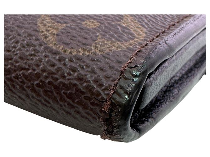 Cartera bi-fold Louis Vuitton Pallas Flap Lock Monogram Castaño Negro Monograma - vista 4