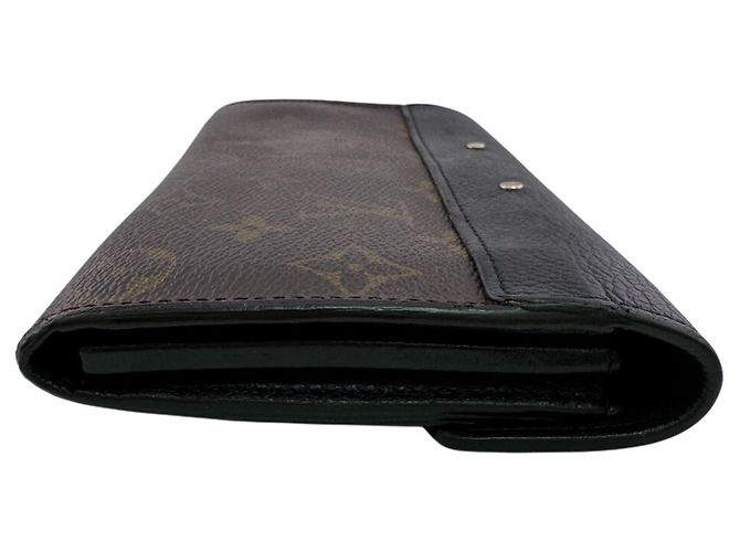 Cartera bi-fold Louis Vuitton Pallas Flap Lock Monogram Castaño Negro Monograma - vista 5