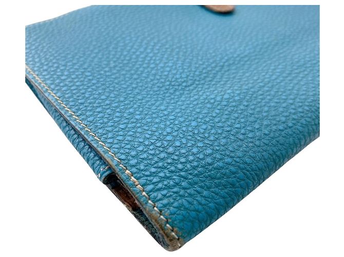 Hermès Hermes Dogon GM Verso Bicolor Bi-fold Wallet Brown Blue Multiple colors - view 3