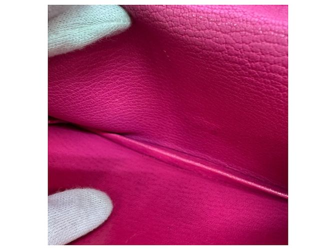 Hermès HERMES Bearn Soufflé Klapperbörse Pink - Ansicht 11