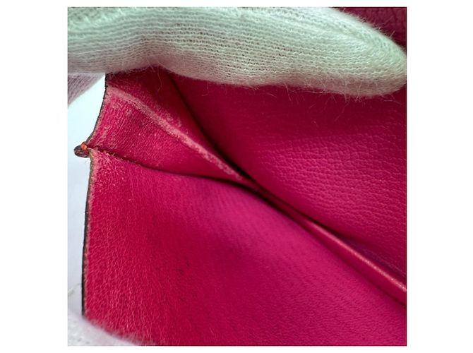 Hermès HERMES Bearn Soufflé Klapperbörse Pink - Ansicht 12