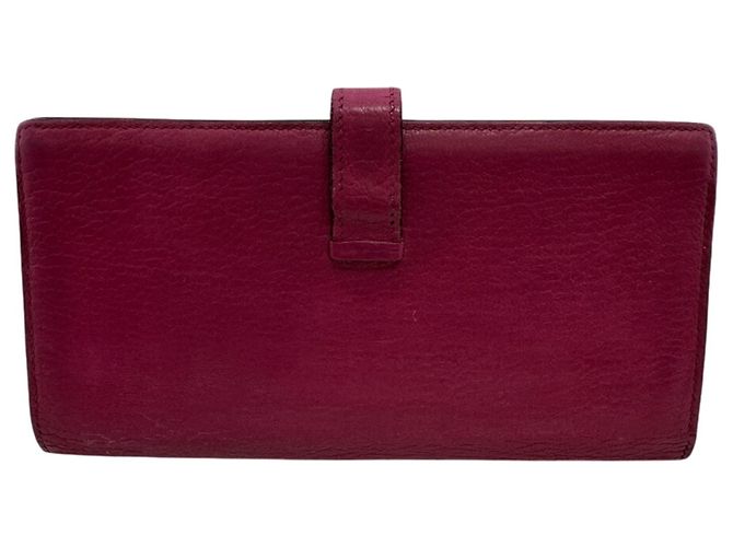 Hermès HERMES Bearn Soufflé Klapperbörse Pink - Ansicht 2