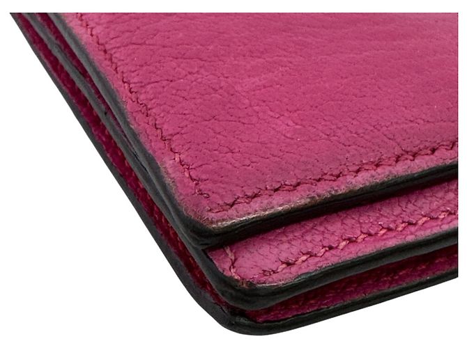 Hermès HERMES Bearn Soufflé Klapperbörse Pink - Ansicht 3