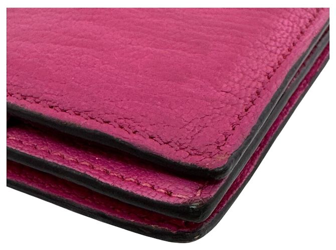 Hermès HERMES Bearn Soufflé Klapperbörse Pink - Ansicht 4