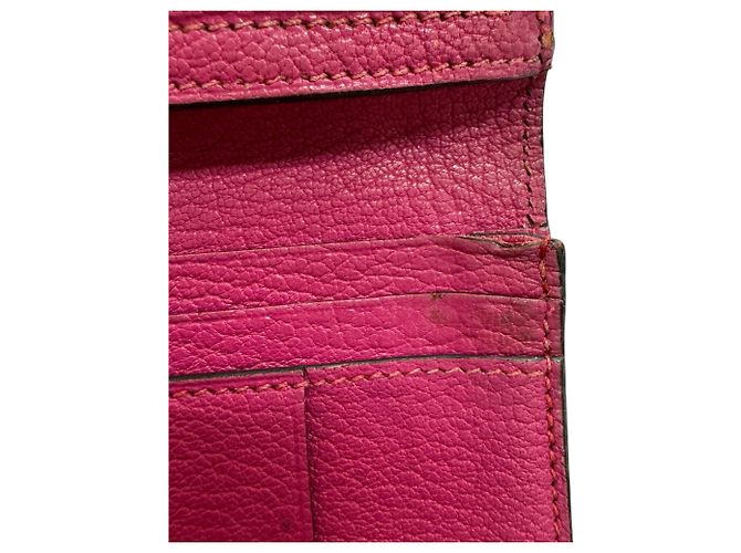 Hermès HERMES Bearn Soufflé Klapperbörse Pink - Ansicht 8