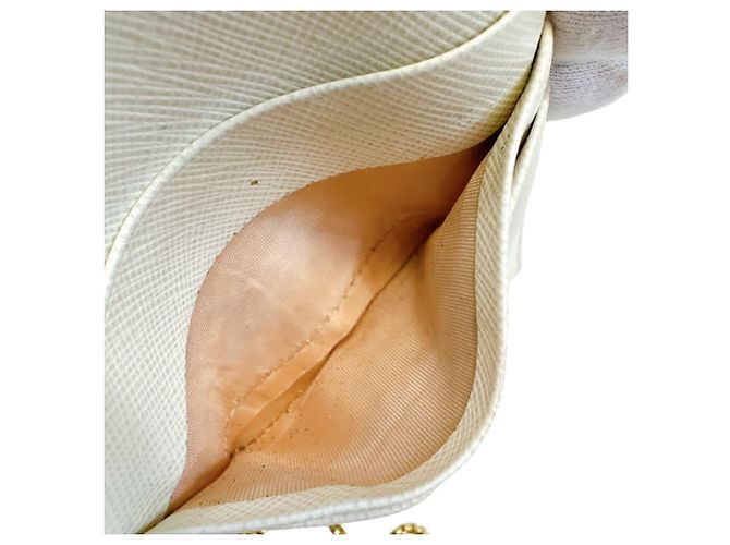 Borsa a tracolla in pelle Saffiano Prada Bianco - vista 11