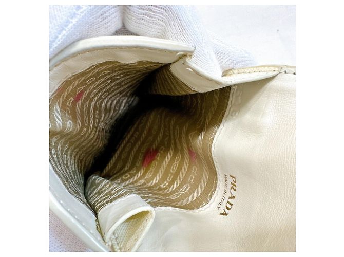 Borsa a tracolla in pelle Saffiano Prada Bianco - vista 8