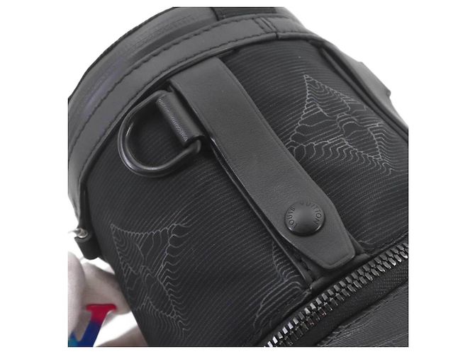 Louis Vuitton Expandable Polochon Schultertasche Braun Schwarz - Ansicht 8