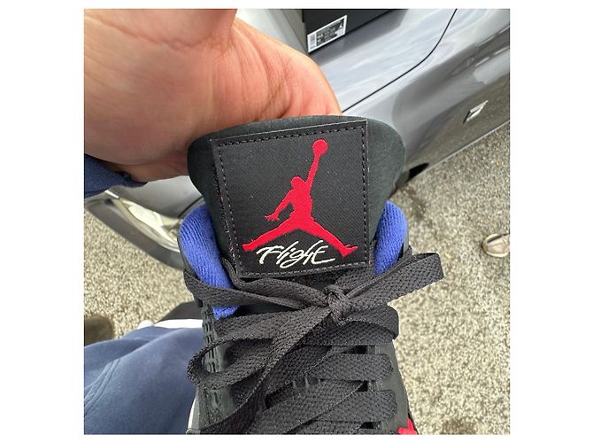 Autre Marque Nike Air Jordan 4 Retro Black Fire Red Deep Royal Blue Nero Rosso - vista 9