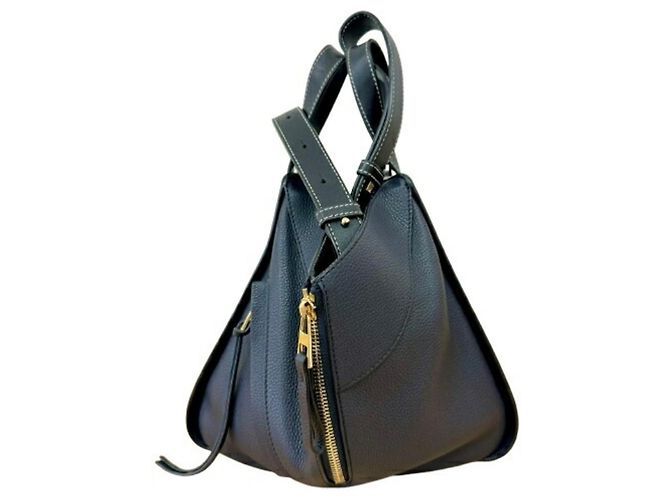 Borsa a mano/Borsa a tracolla Hammock Small Loewe Nero Blu navy - vista 3