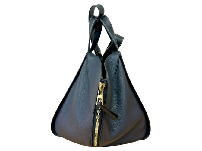 Borsa a mano/Borsa a tracolla Hammock Small Loewe Nero Blu navy - vista 4
