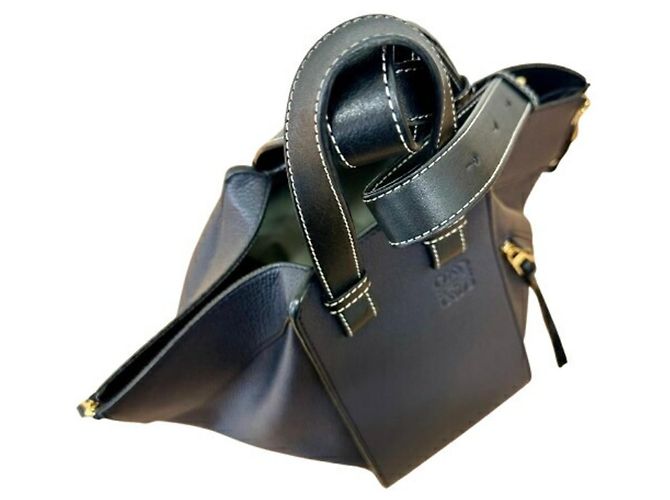 Borsa a mano/Borsa a tracolla Hammock Small Loewe Nero Blu navy - vista 6