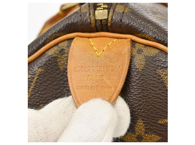 Borsa Louis Vuitton Speedy Monogram Canvas 30 Marrone - vista 4