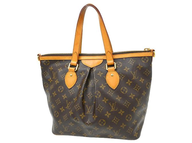 Borsa Louis Vuitton Palermo Monogram Canvas PM Marrone - vista 2