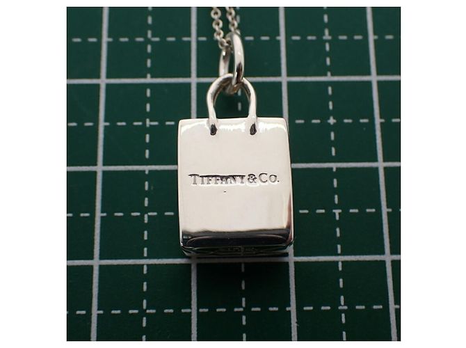 Collana con pendente a borsa in argento sterling 925 Tiffany & Co. - vista 10
