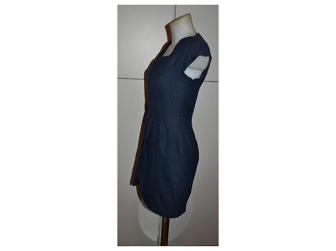 Alberta Ferretti Vestido Mini de Algodão Azul - vista 2