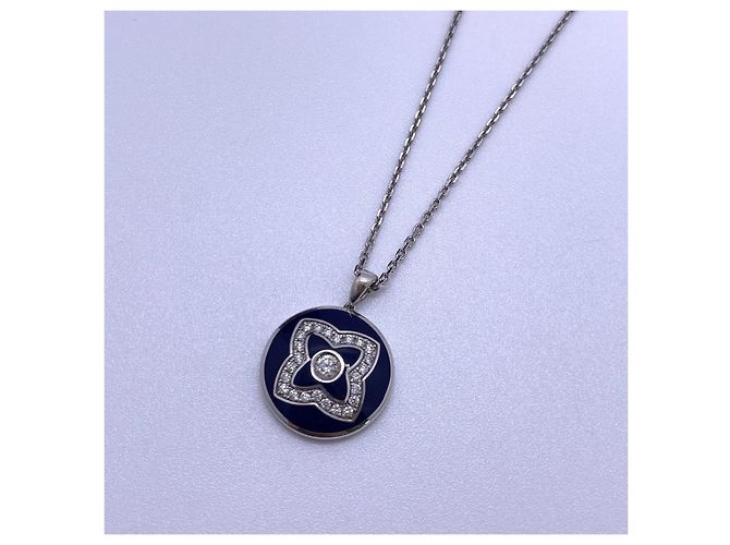 Collana De Beers Enchanted Lotus in oro bianco e diamanti Argento - vista 2