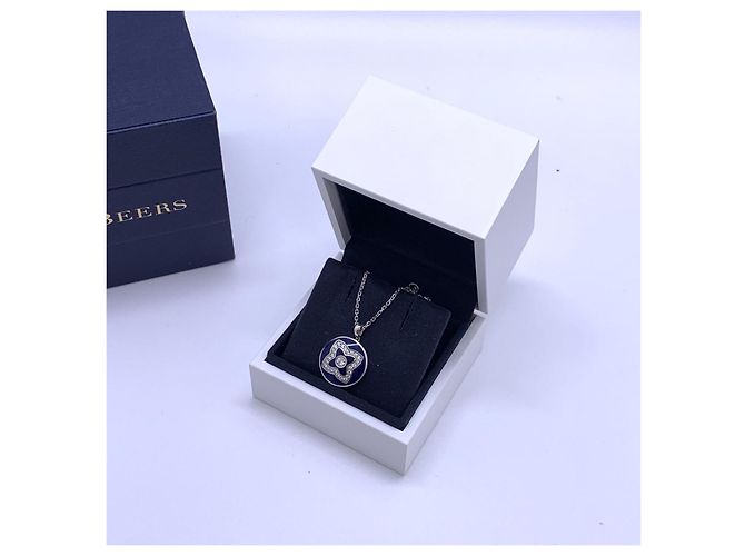 Collana De Beers Enchanted Lotus in oro bianco e diamanti Argento - vista 5