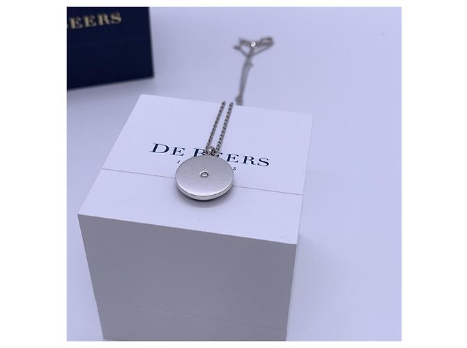 Collana De Beers Enchanted Lotus in oro bianco e diamanti Argento - vista 7