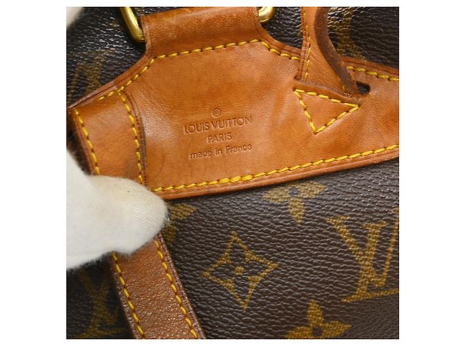 Sac à dos Louis Vuitton Vintage Montsouris Monogram Canvas MM Marron - vue 4