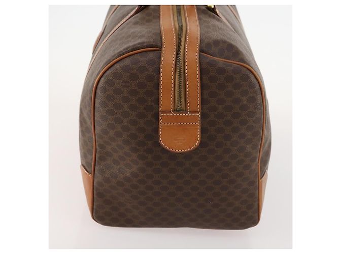 Céline Celine Vintage Duffle Canvas and Leather Marron - vue 3