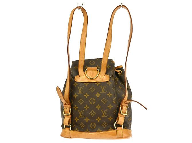 Sac à dos Louis Vuitton Vintage Montsouris Monogram Canvas MM Marron - vue 2