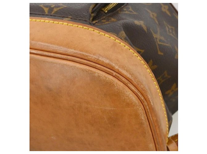 Sac à dos Louis Vuitton Vintage Montsouris Monogram Canvas MM Marron - vue 7