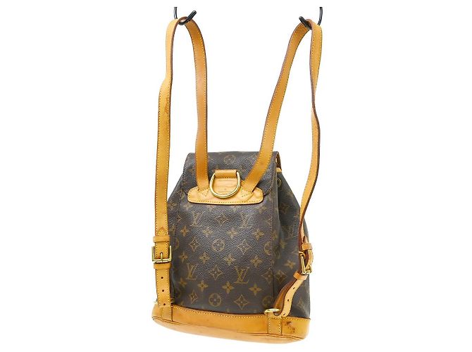 Sac à dos Louis Vuitton Vintage Montsouris Monogram Canvas MM Marron - vue 2