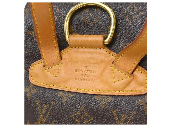 Sac à dos Louis Vuitton Vintage Montsouris Monogram Canvas MM Marron - vue 4