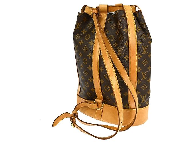 Zaino Louis Vuitton Randonnee Monogram Canvas PM Marrone - vista 2