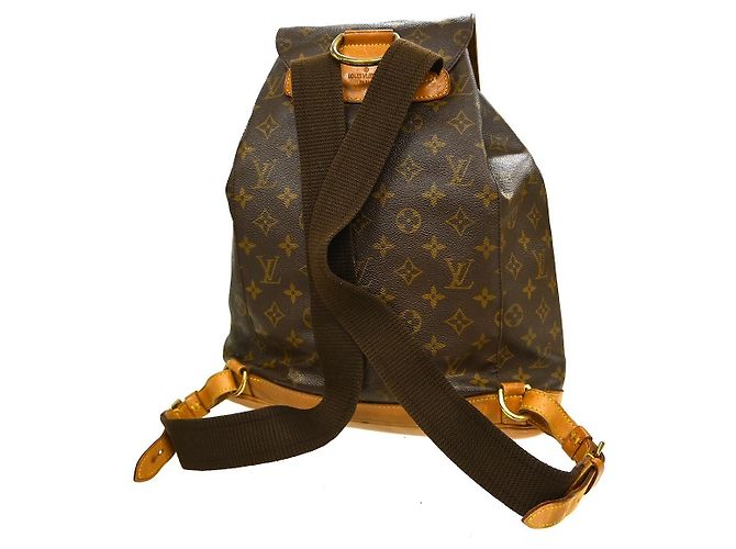 Sac à dos Louis Vuitton Vintage Montsouris Monogram Canvas GM Marron - vue 2