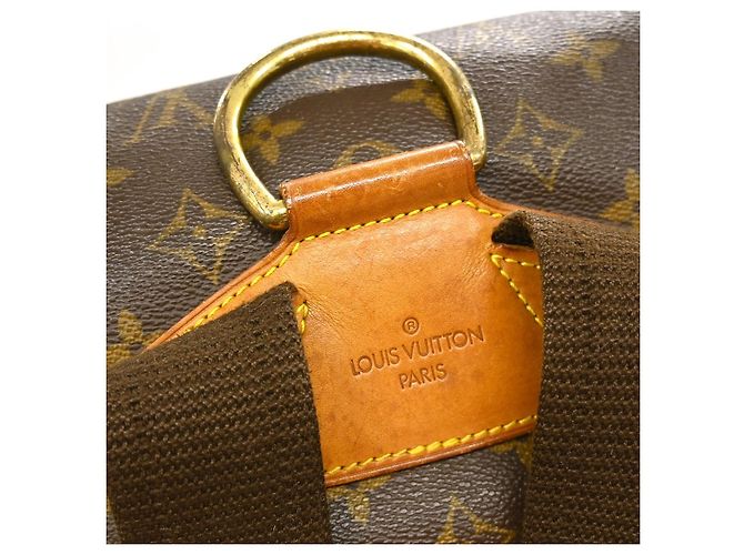 Sac à dos Louis Vuitton Vintage Montsouris Monogram Canvas GM Marron - vue 4